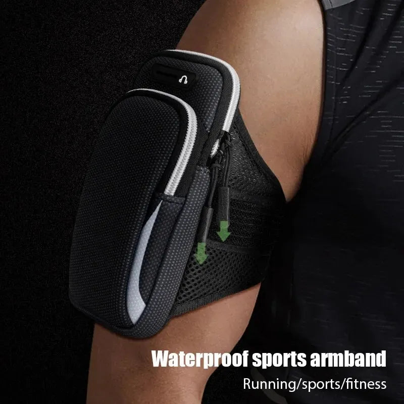 Waterproof Phone Armband — Sporty Fitness Holder with Headphone Jack