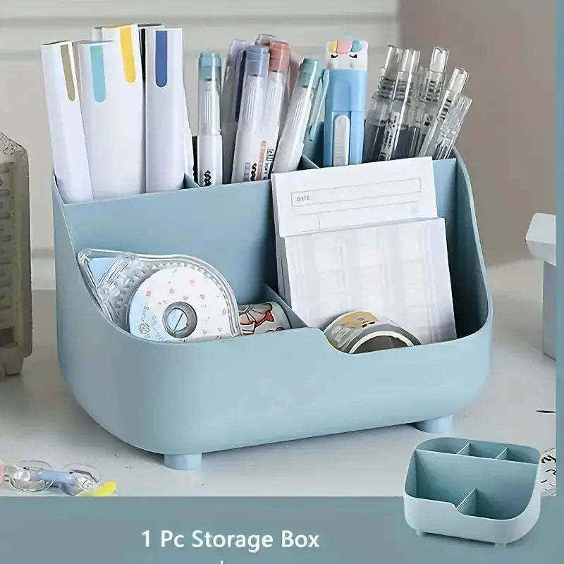 XD-TOPQC Five-Compartment Desktop Organizer — Large Capacity Stationery Holder