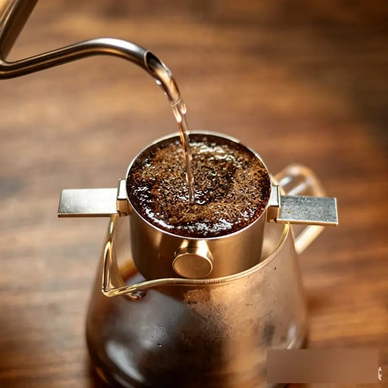 Stainless Steel Coffee Filter — Reusable Hanging Ear Pour Over Funnel