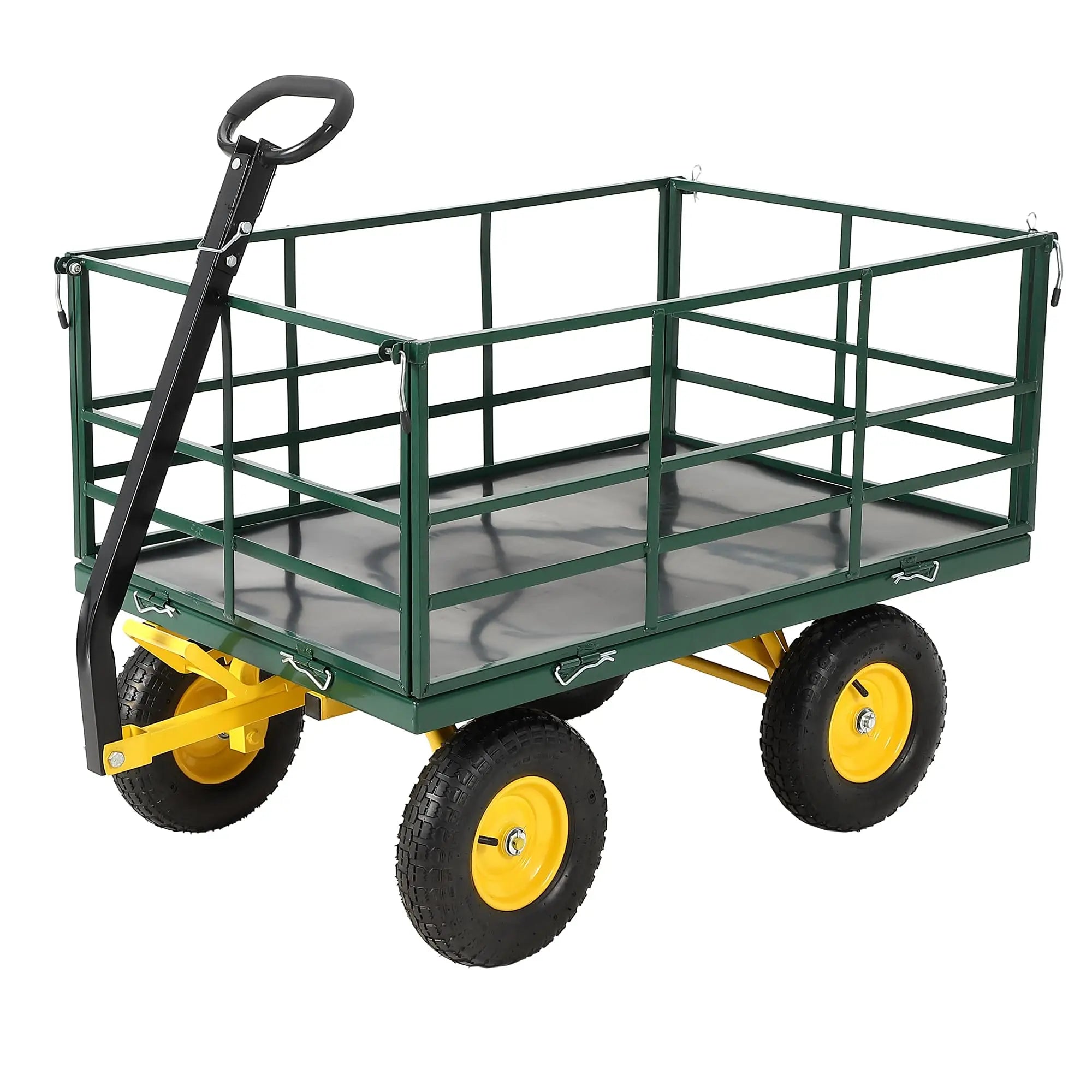 TWISTER.CK Heavy-Duty Steel Mesh Garden Cart — 1500-lb Capacity Utility Wagon