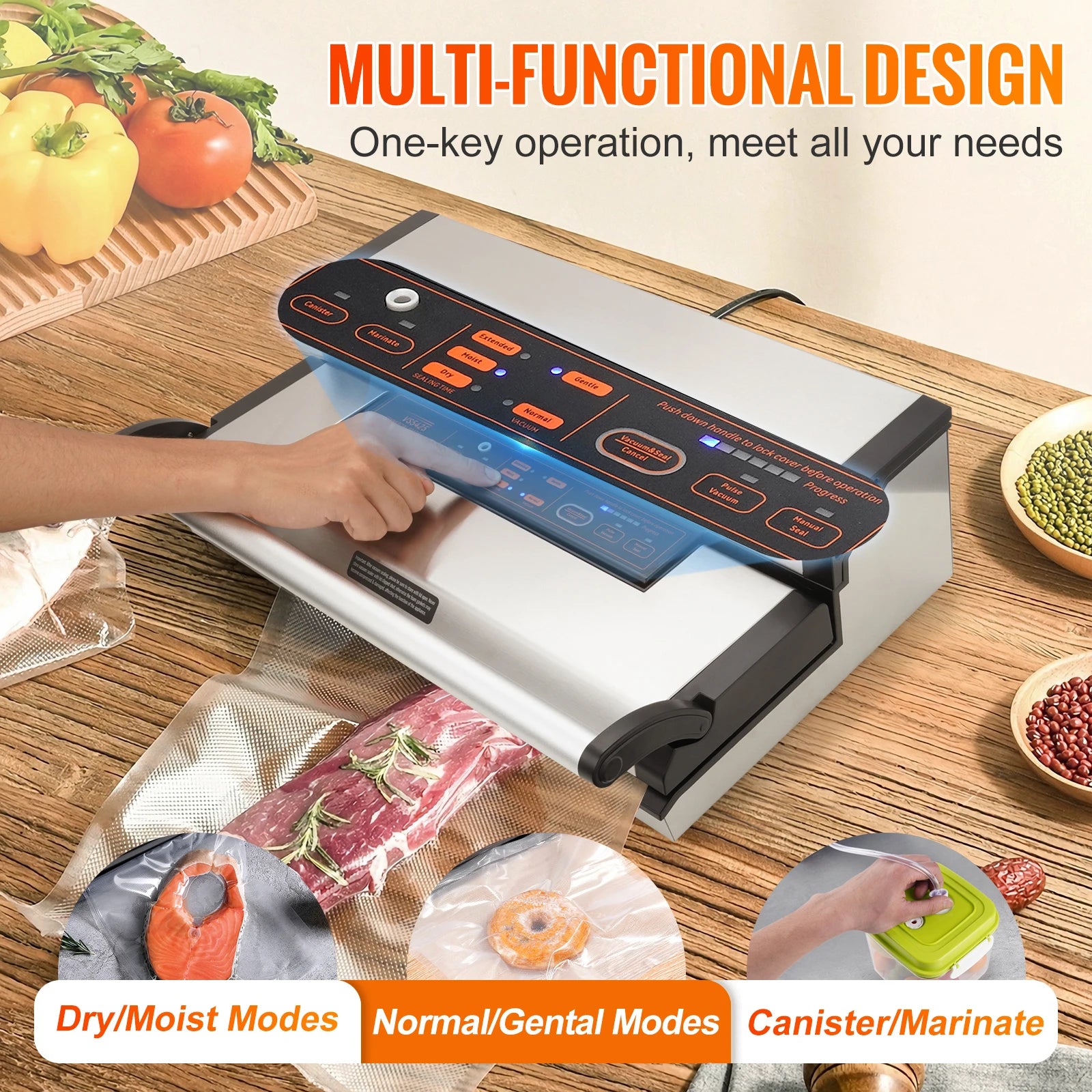 SucceBuy Commercial Vacuum Sealer Machine — Automatic Food Packaging System