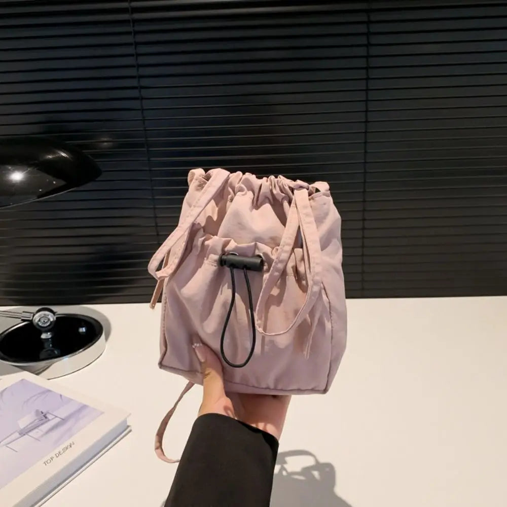 Drawstring Crossbody Bag — Lightweight Casual Shoulder Purse