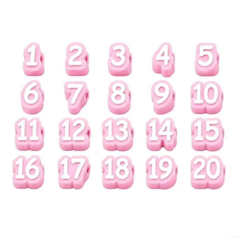 Numbered Pencil Organization Labels — 20 Piece Acrylic Set for Classroom Tracking