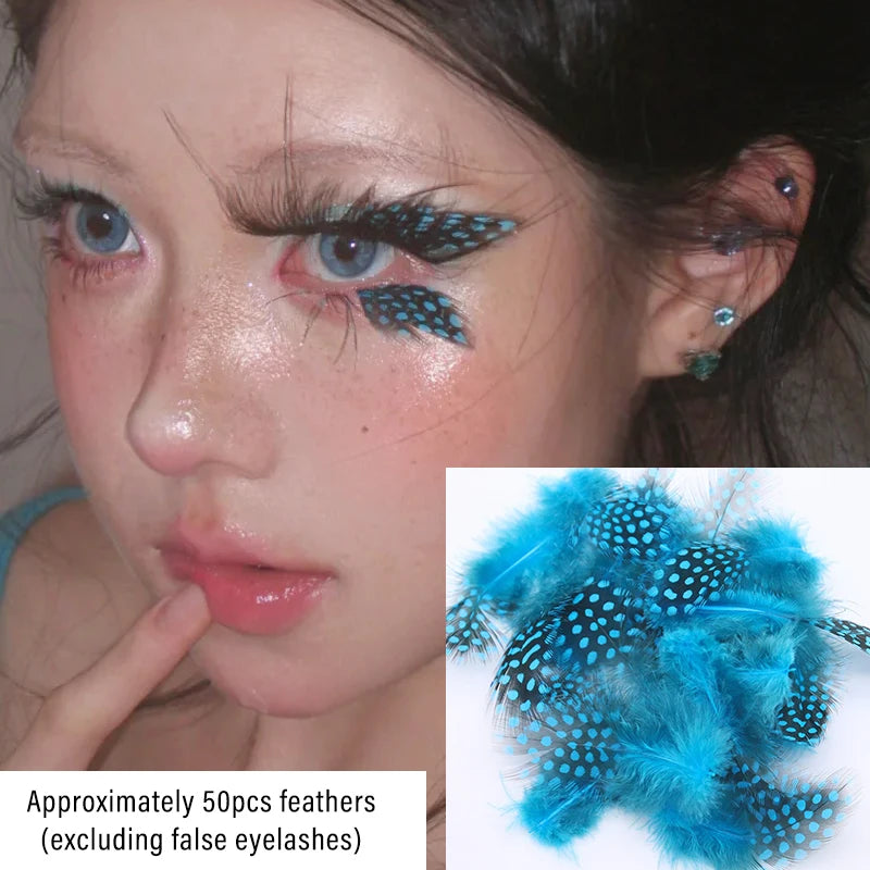 Artistic Butterfly Feather Eyelash Decor — Creative DIY Makeup Accents