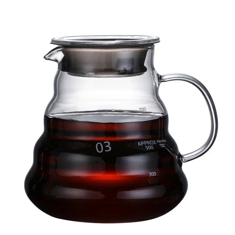 Cloud Shape Glass Coffee Carafe — Heat-Resistant Pour Over Server