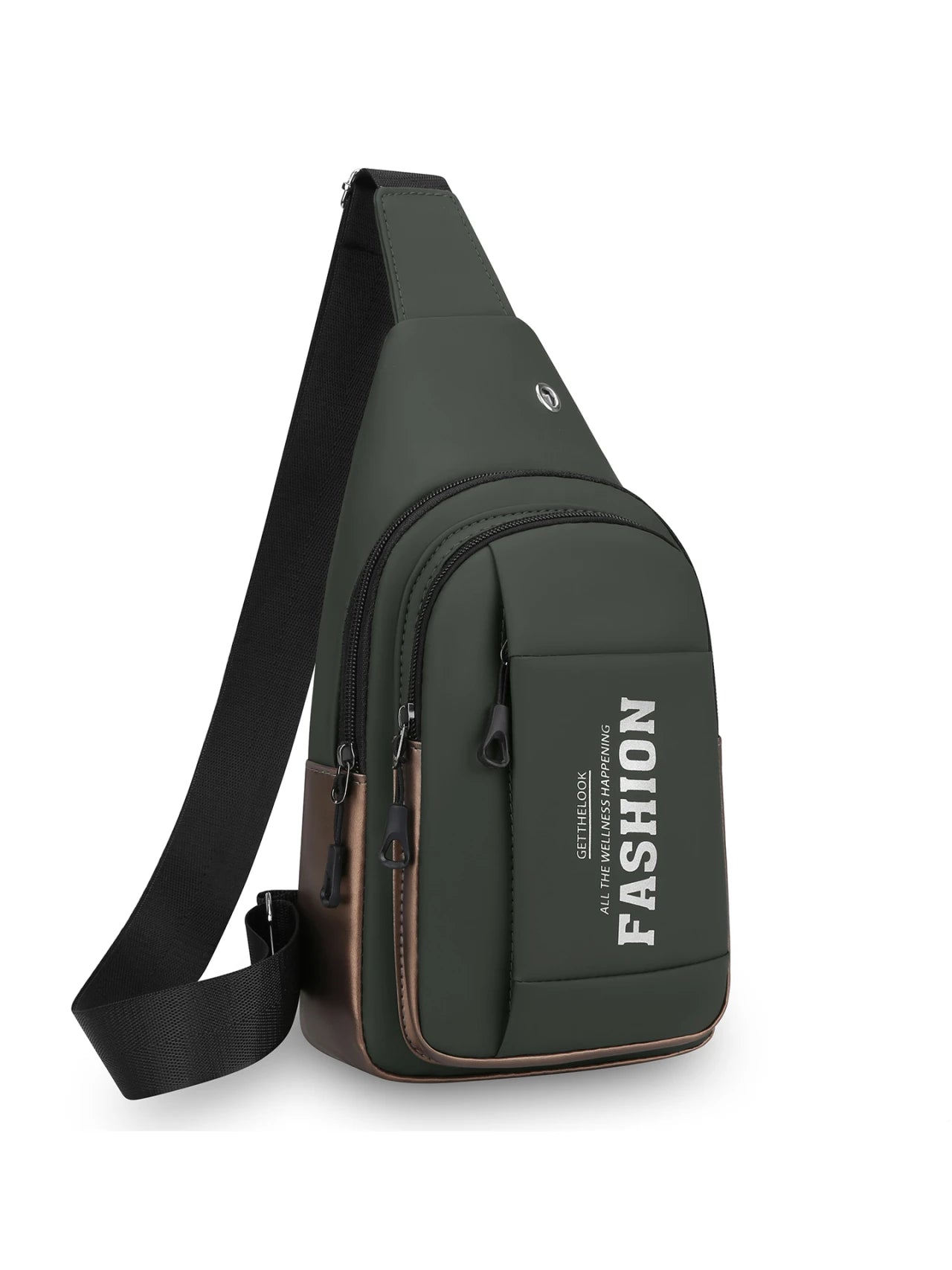 Splicing Style Sling Chest Bag — Lightweight Multi-Pocket Crossbody Pack