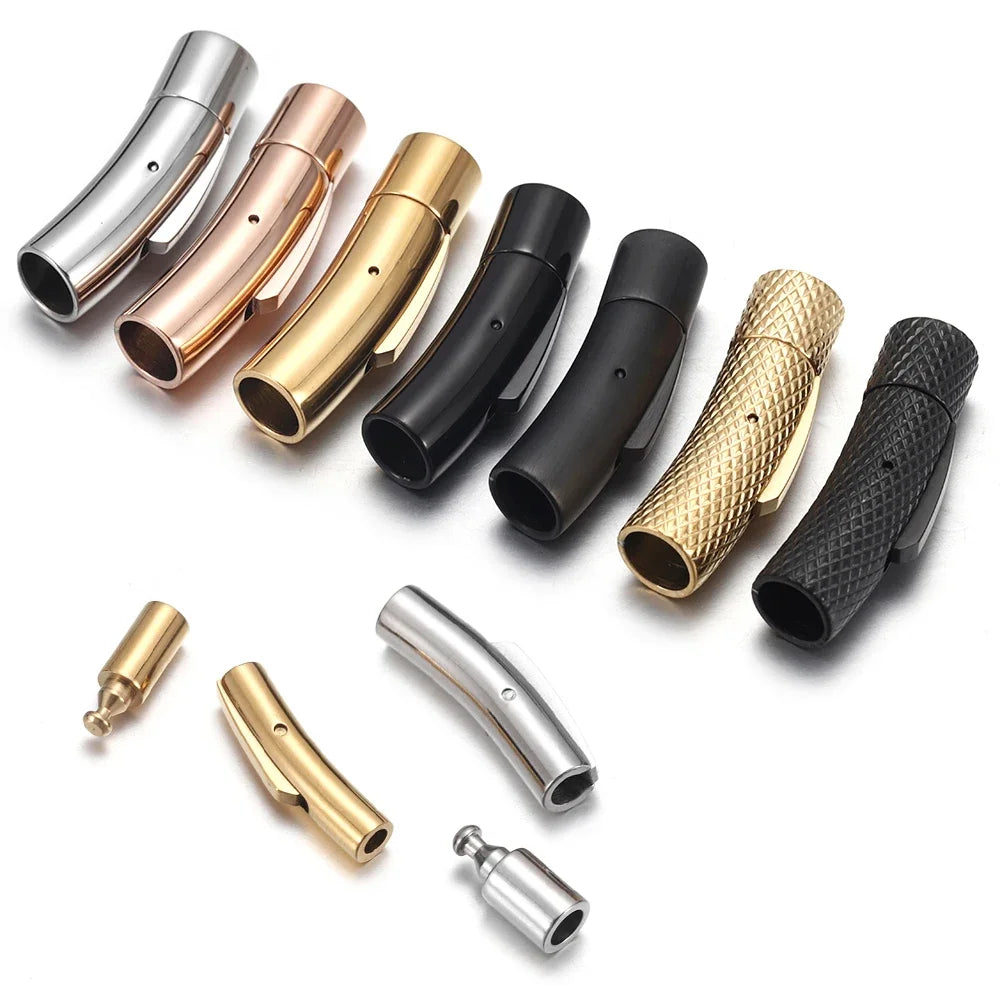 EMBLAASK Stainless Steel Bayonet Clasp — Durable Jewelry Pushlock Closure