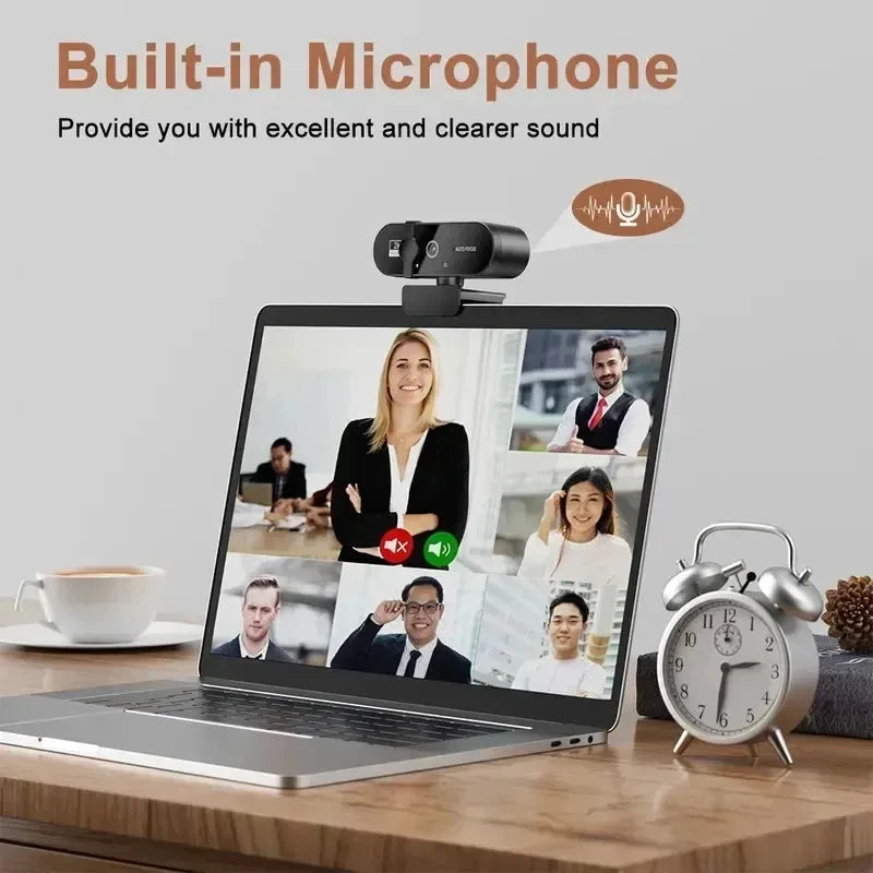 High Definition USB Webcam — Auto Focus Video Camera with Microphone