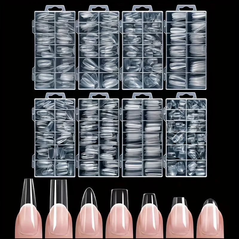 120 Piece Press-On Nail Set — Full Cover Acrylic False Nails for DIY Art