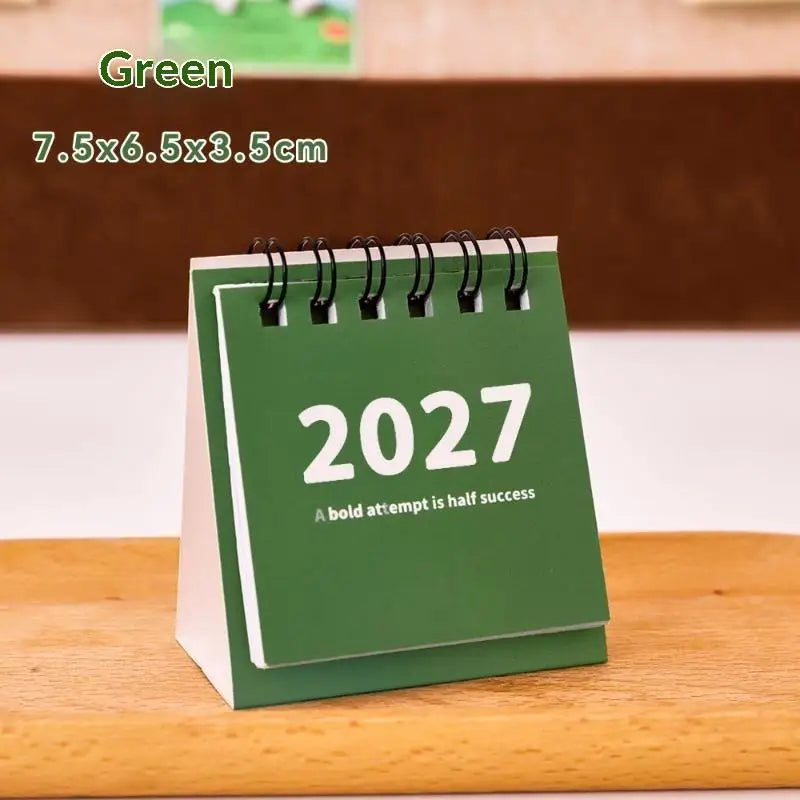 2027 Monthly Desk Calendar — Vintage Minimalist Style with Memo Notes