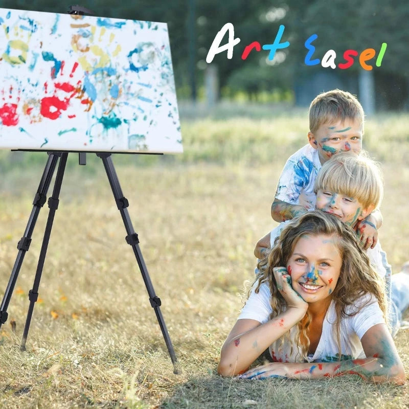 Portable Aluminum Alloy Sketch Easel — Foldable Adjustable Tripod Stand