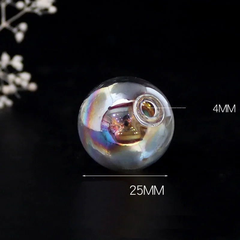 Hollow Glass Ball Orbs — Clear Bubble Vials for Jewelry Making