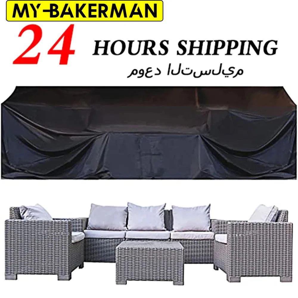 All-Weather Garden Furniture Cover — Waterproof Oxford Fabric Protector