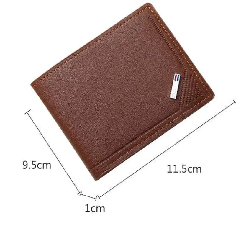 Men's Minimalist Leather Wallet — Slim Foldable Design for Daily Use