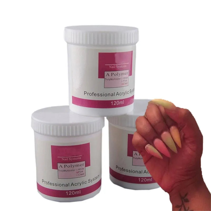 HotPress Acrylic Nail Powder — Professional Crystal Clear Polymer for DIY Art