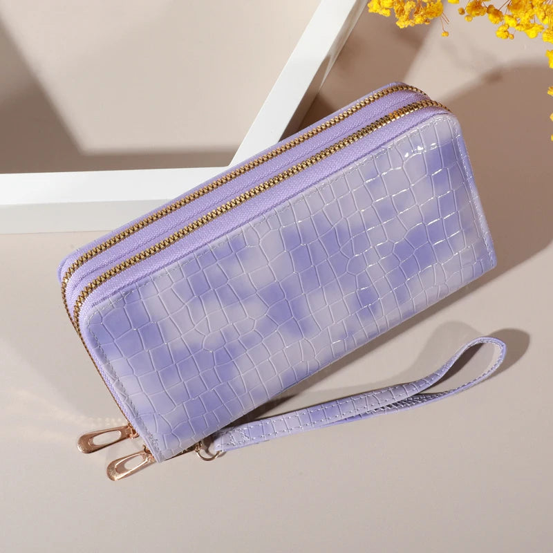 MADLEY Vintage Double Layer Clutch Wallet — Retro Organizer Wristlet