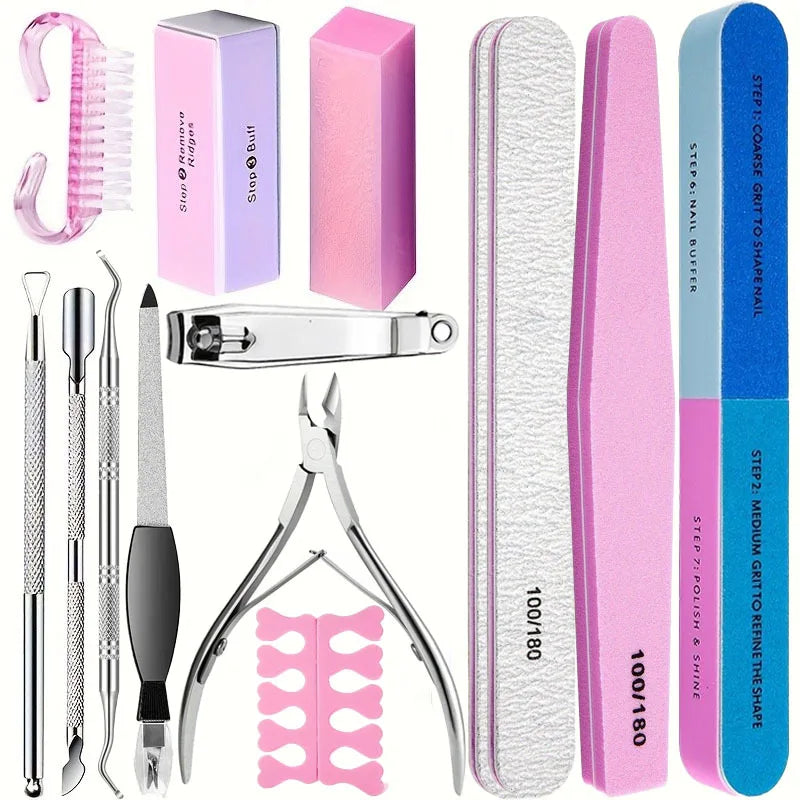 Professional Nail Art Kit — Complete Manicure Set with Files and Tools