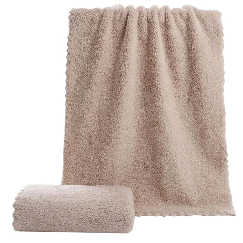 Beeinch Microfiber Coral Velvet Face Towel — Ultra Absorbent Soft Drying Cloth