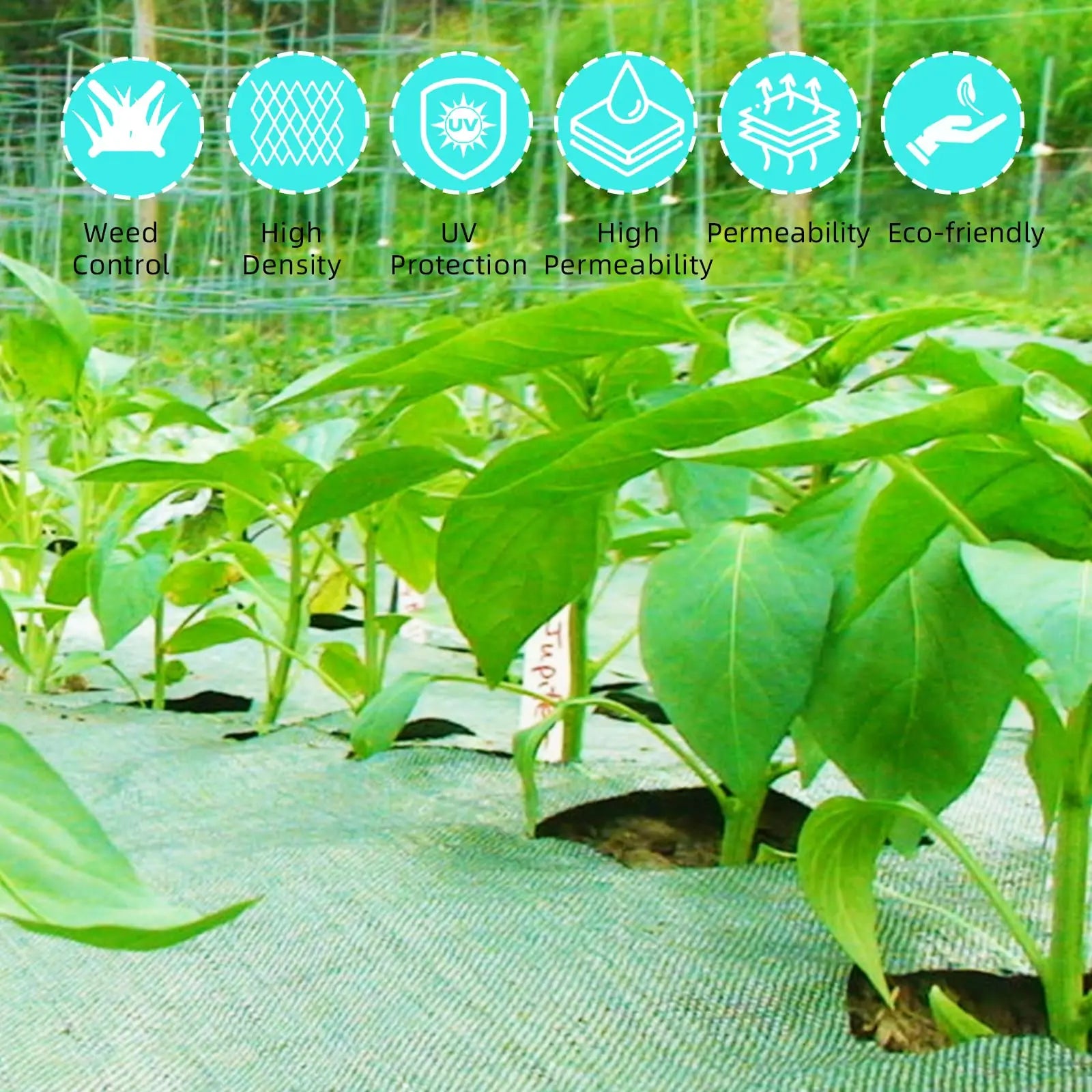 Heavy Duty Weed Barrier Fabric — Premium Landscape Ground Cover Mat