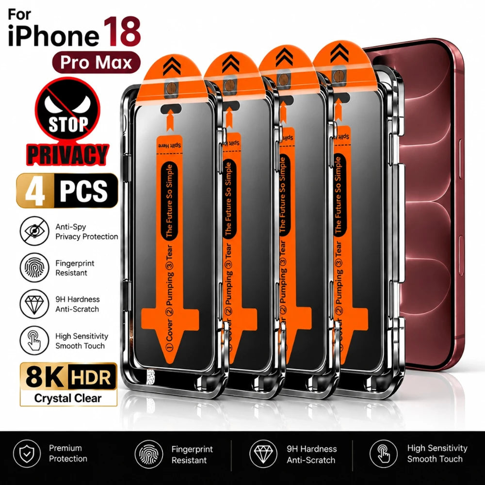 NNBILI Privacy Screen Protector Set — Tempered Glass with Easy Installation