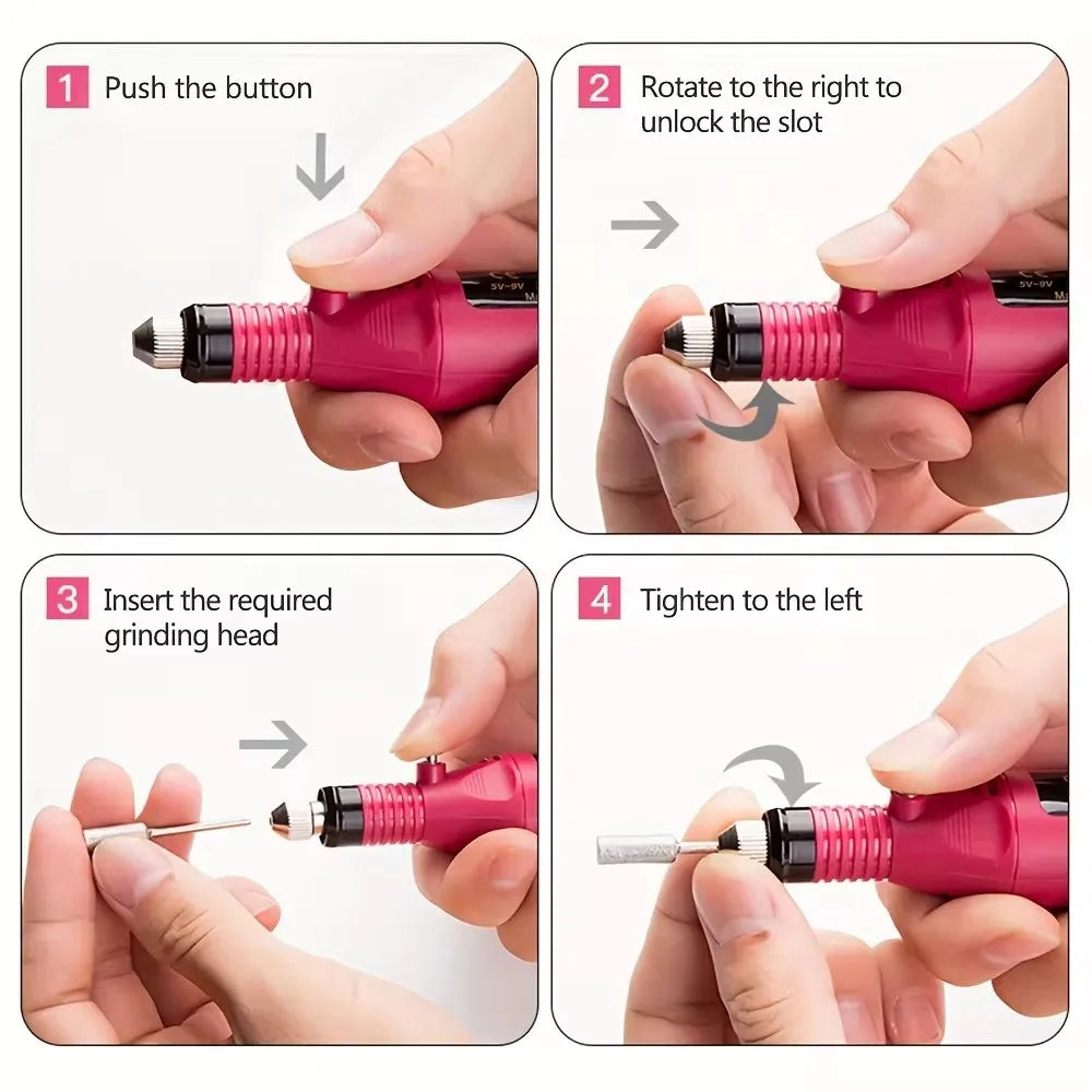 LULAA Professional Manicure Set — Electric Nail Drill & UV Lamp Kit