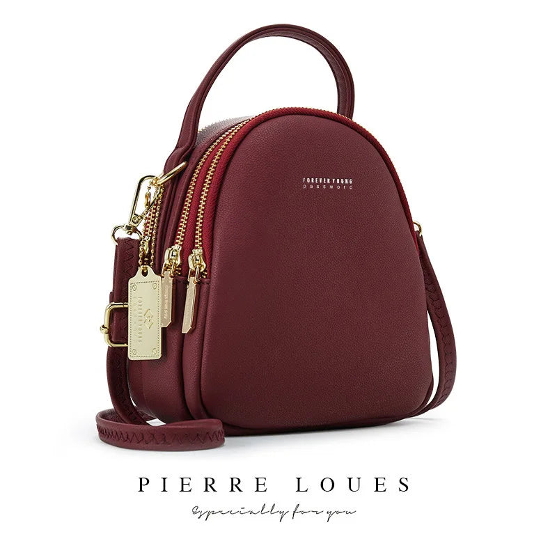 Mini PU Leather Backpack — Stylish Multi-Function Shoulder Bag for Women
