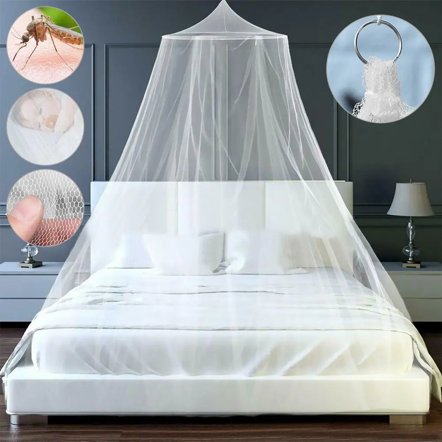 Lace Dome Mosquito Net — Elegant Insect Protection for Single Beds