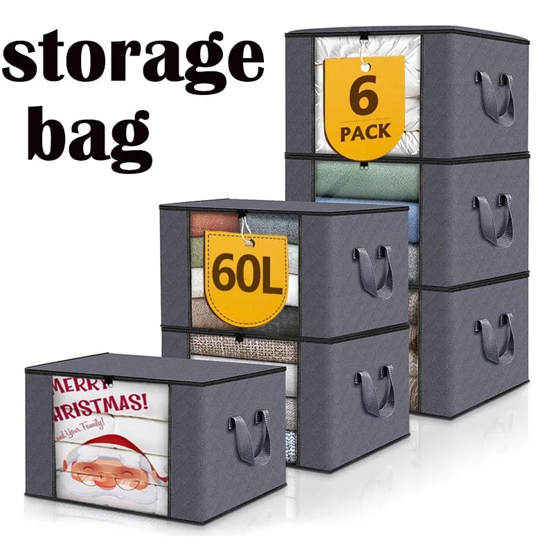 Foldable Clothes Storage Bag — Large Capacity Organizer for Bedding