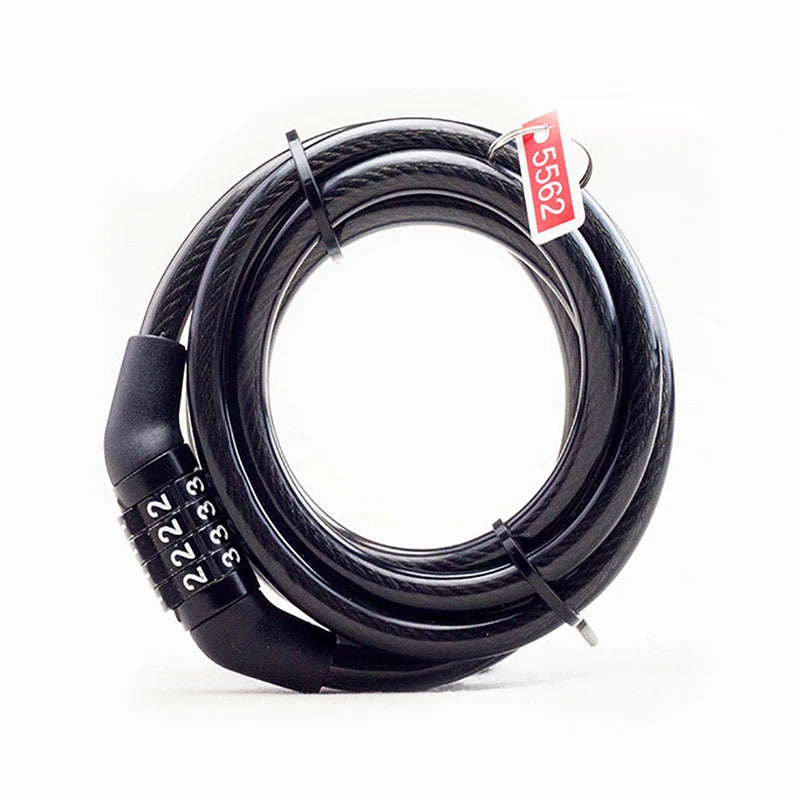 Bicycle Combination Cable Lock — Portable Anti-Theft Security for MTB and Road Bikes
