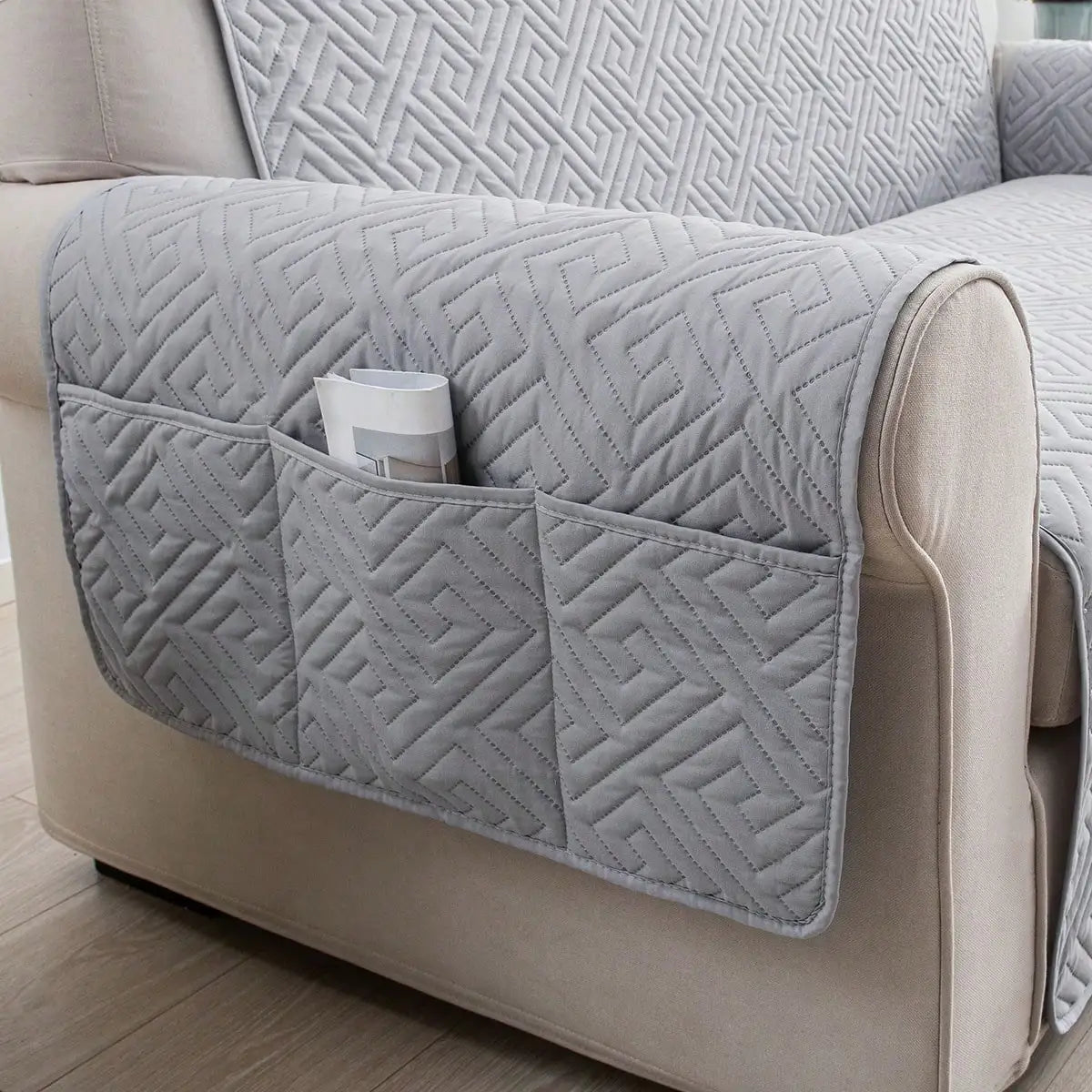 Quilted Sofa Cover — Water-Repellent & Pet-Friendly Slipcover