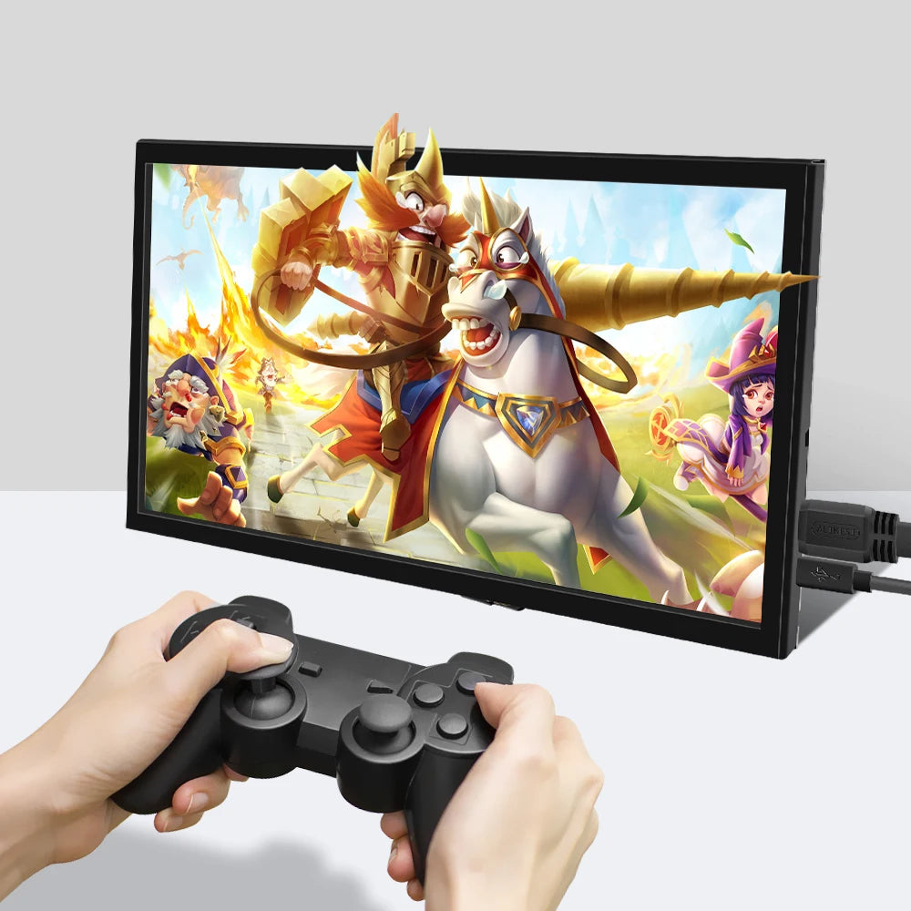 POWKITO 10.1 Inch Portable Touchscreen Monitor — HD LCD Display for PC and Mini Computers