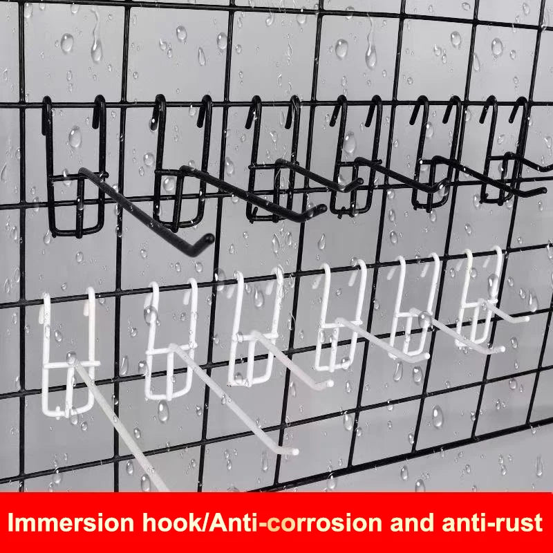 Durable Metal Mesh Panel Hooks — Versatile Wire Grid Hanging Hooks