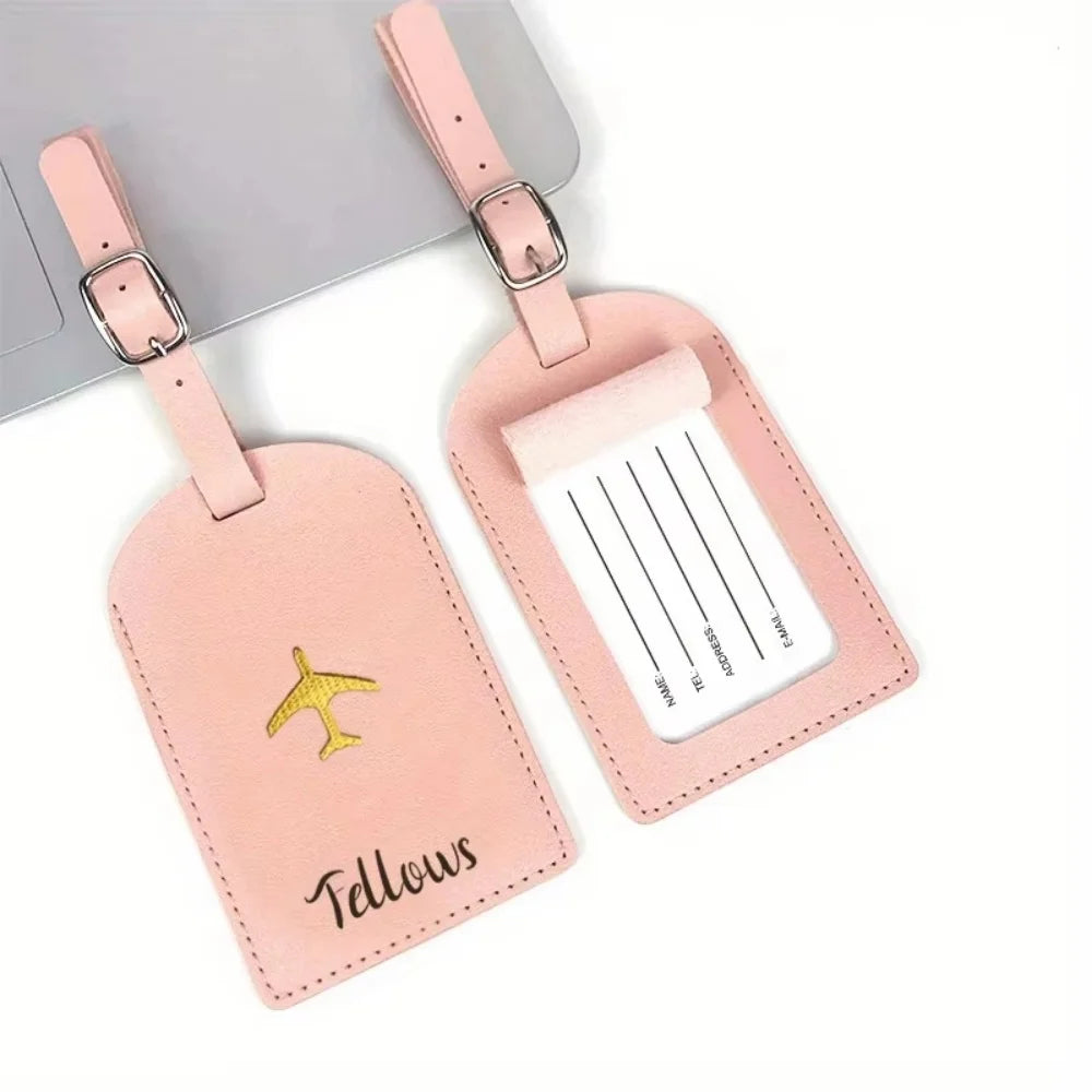 Personalized Custom Name Luggage Tag — Stylish PU Leather Baggage Identifier