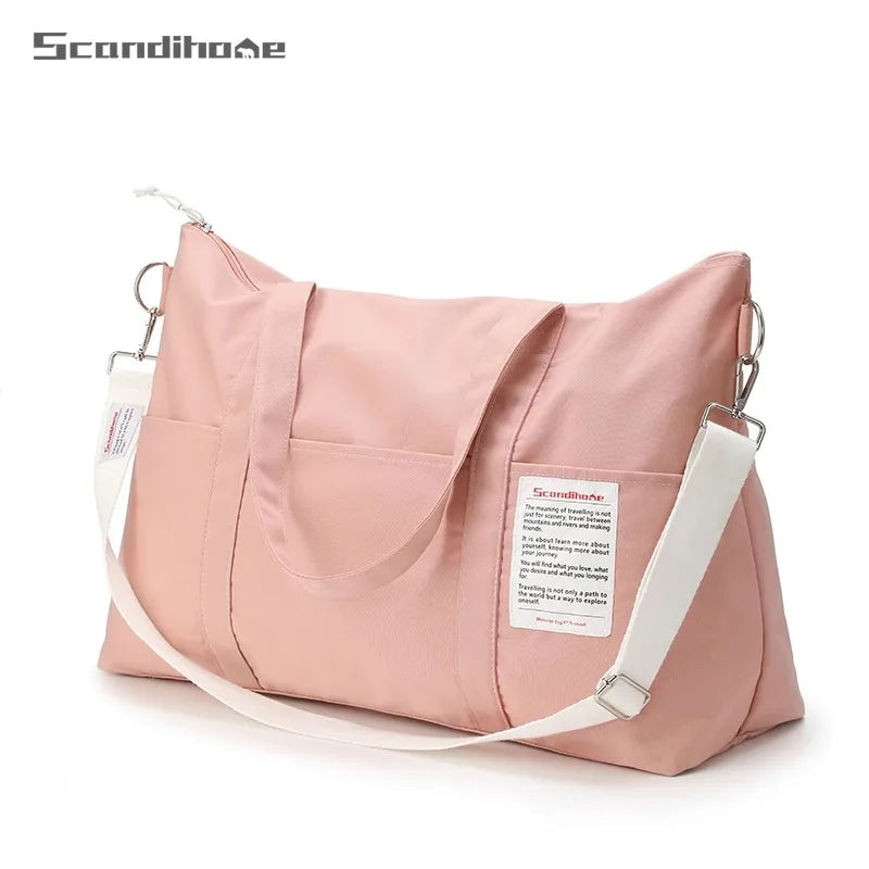 POTRAVEL.DESIGN Large Capacity Travel Duffel Bag — Multi-Pocket Weekender with Luggage Sleeve