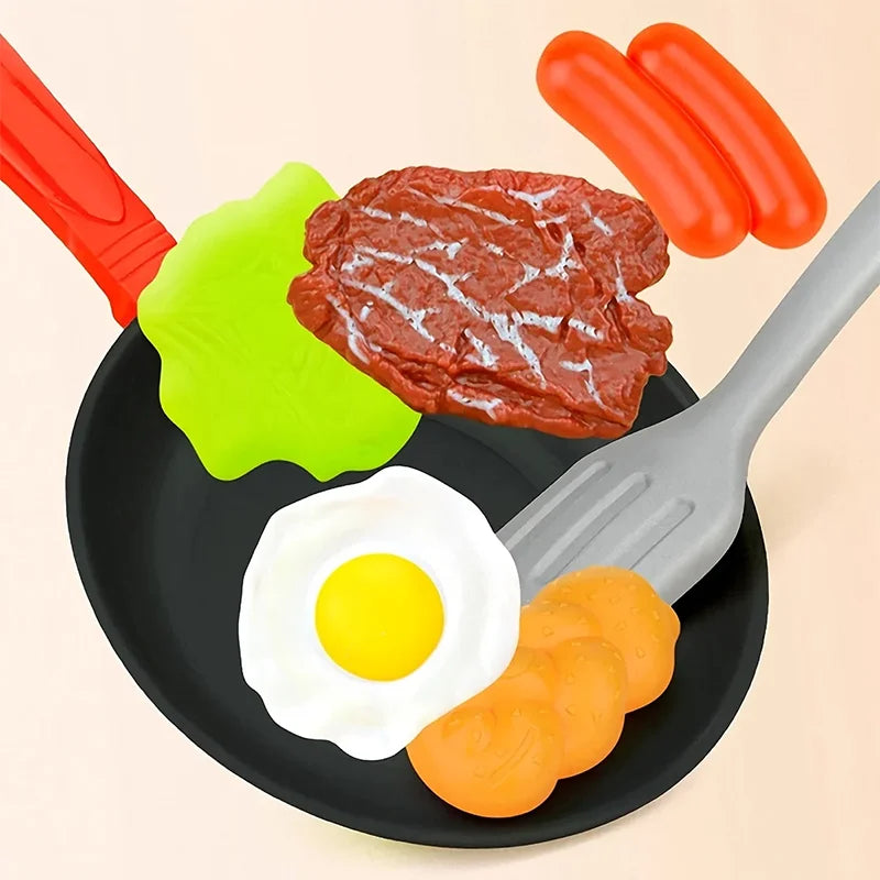 lpcbec Montessori Kitchen Toy Set — 8-Piece Pretend Play Cookware