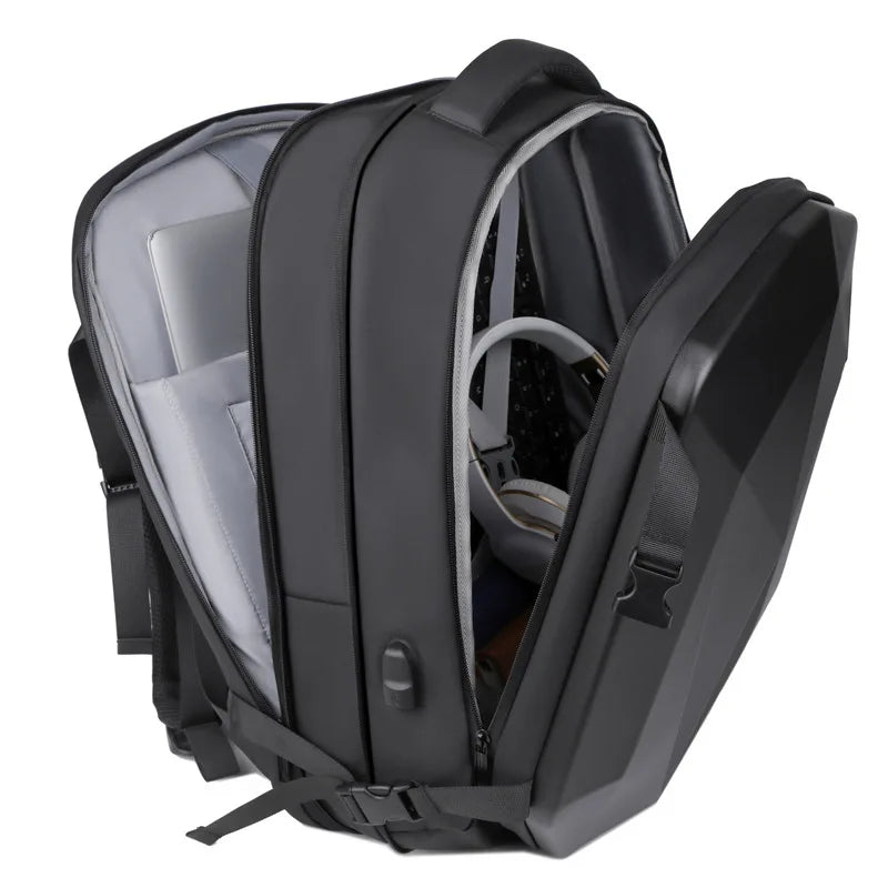 Hard Shell Laptop Backpack — Waterproof Commuter Bag for Helmets & Tech