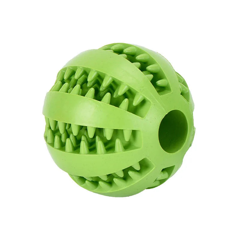 Interactive Rubber Pet Toy Ball — Durable Chew Toy & Treat Feeder