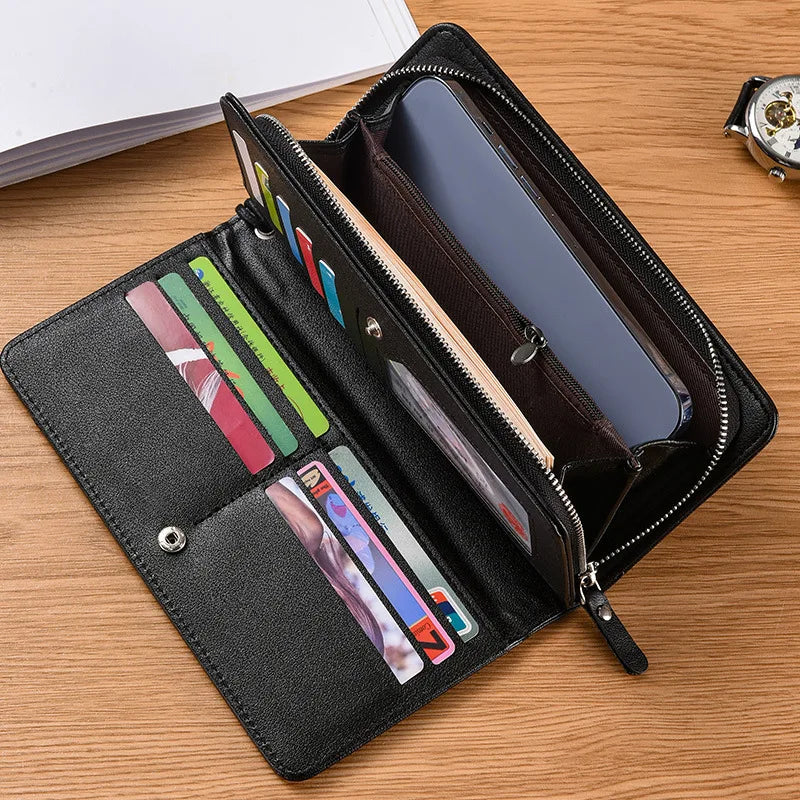 TCGAD Men's Vintage Business Clutch — Multi-Functional Phone Bag & Wallet