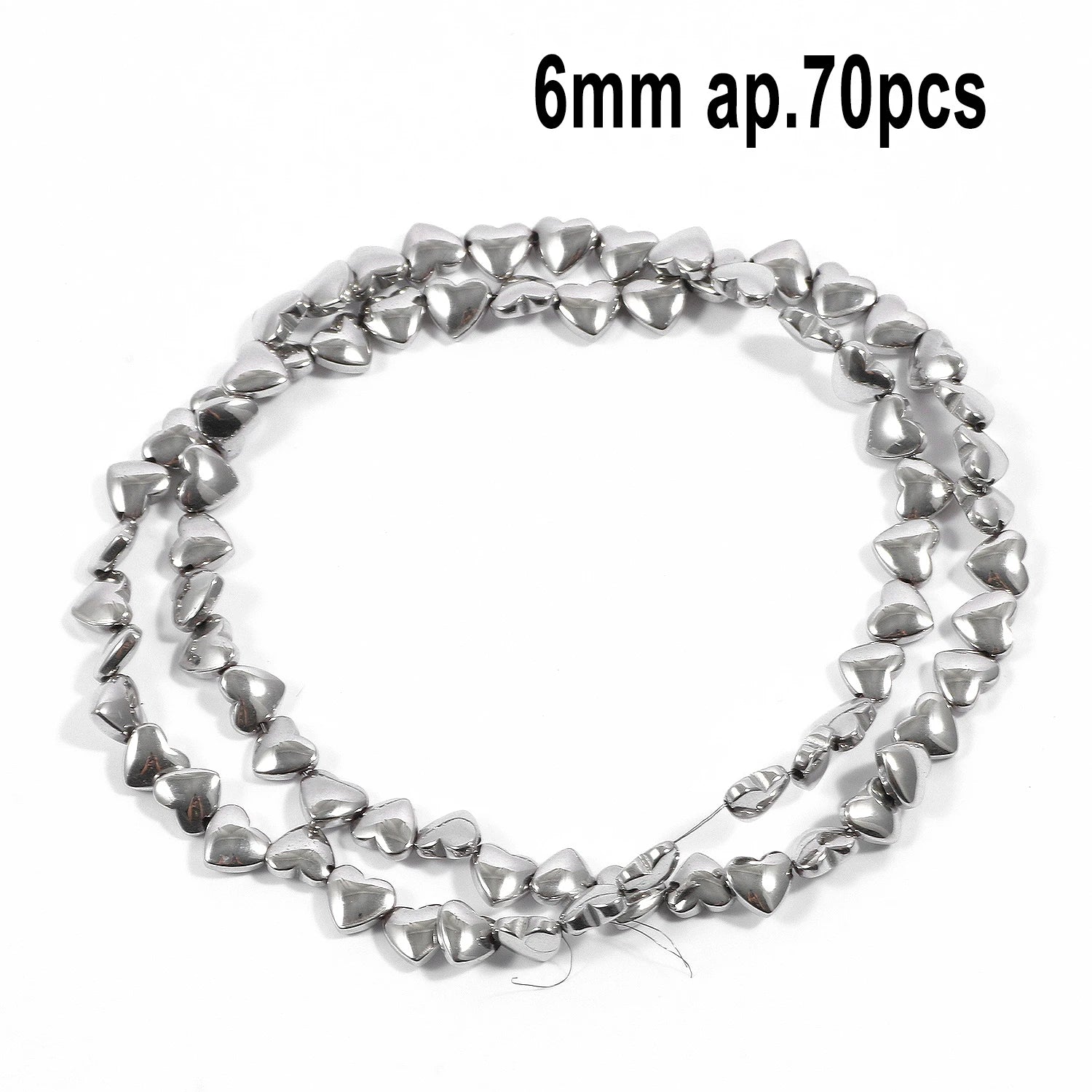 Rhodium Plated Hematite Beads — Geometric Jewelry Making Charms