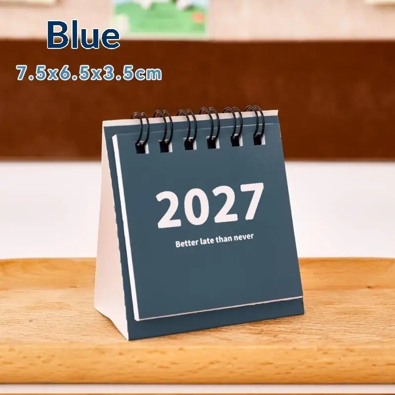 2027 Monthly Desk Calendar — Vintage Minimalist Style with Memo Notes