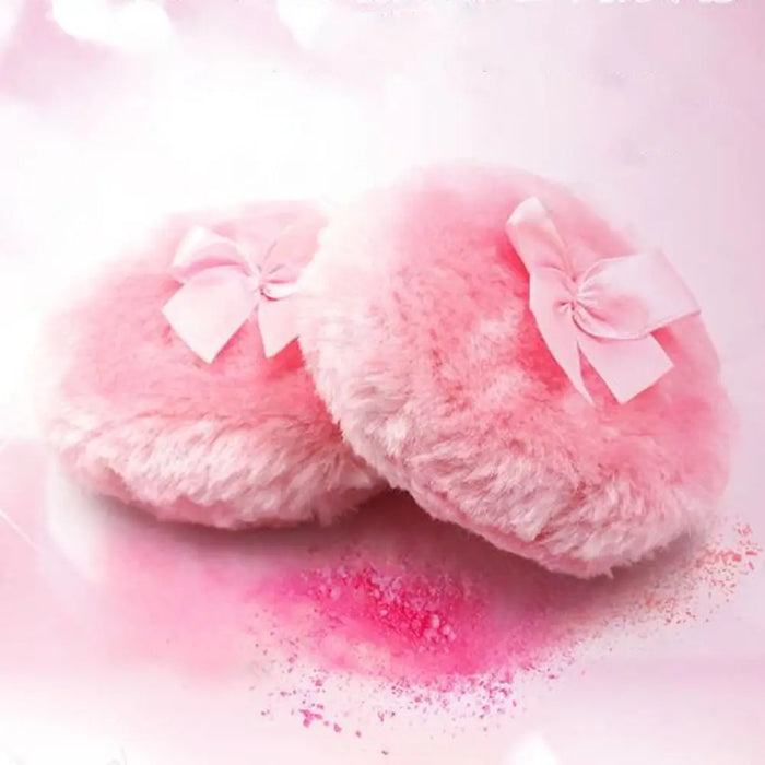 Large Fluffy Velour Powder Puff — Soft Face and Body Makeup Applicator