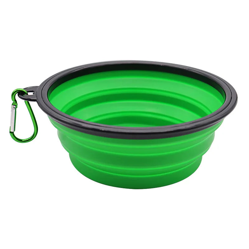 Portable Silicone Pet Feeder — Collapsible 2-in-1 Water and Food Dispenser