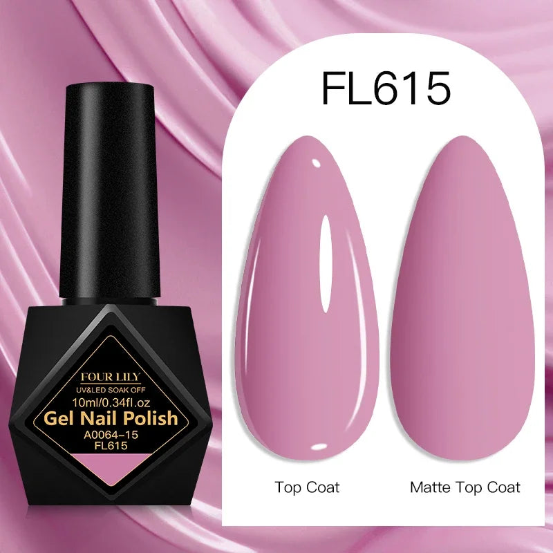 Four Lily Gel Nail Polish — Long Lasting Semi-Permanent Manicure Set