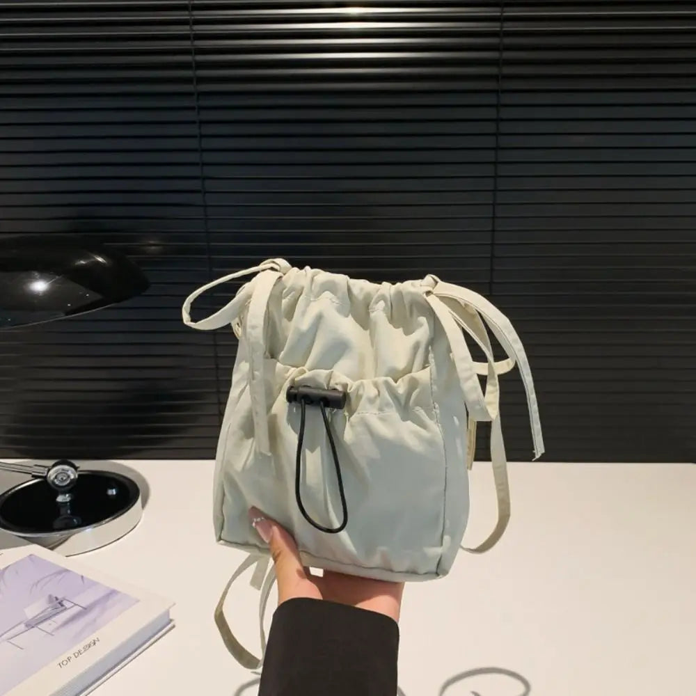 Drawstring Crossbody Bag — Lightweight Casual Shoulder Purse