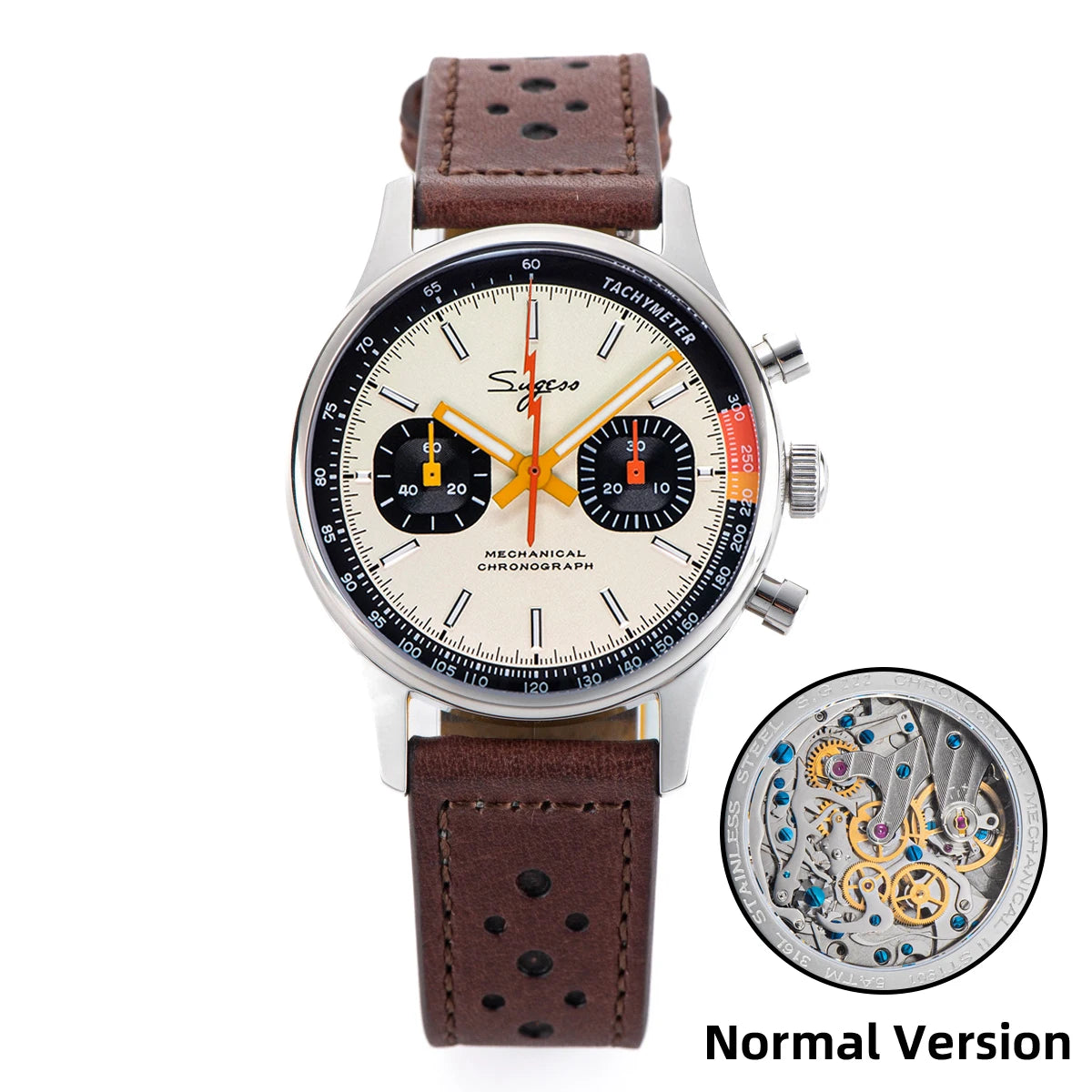 SUGESS Pilot Chronograph Watch — Mechanical Seagull Movement & Sapphire Crystal
