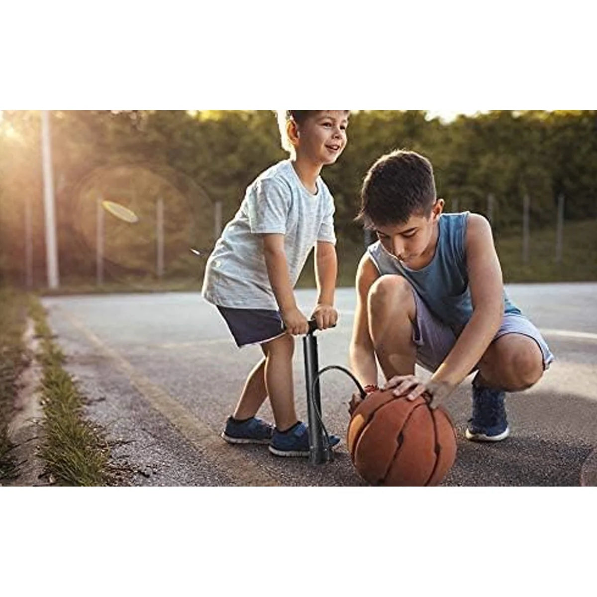 Manual Bicycle Tire Air Pump — Portable Floor Pump for Road and Mountain Bikes