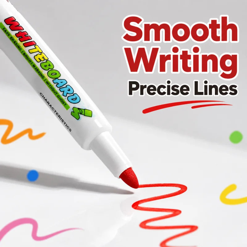 Artriink Dry-Erase Whiteboard Markers — 12 Vibrant Colors for Office and School