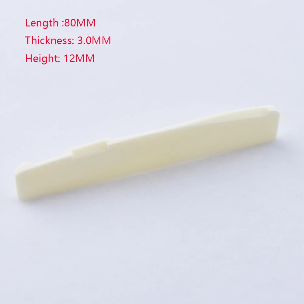 guitarfamily Real Bone Bridge Saddle — Replacement Part for Acoustic Guitars