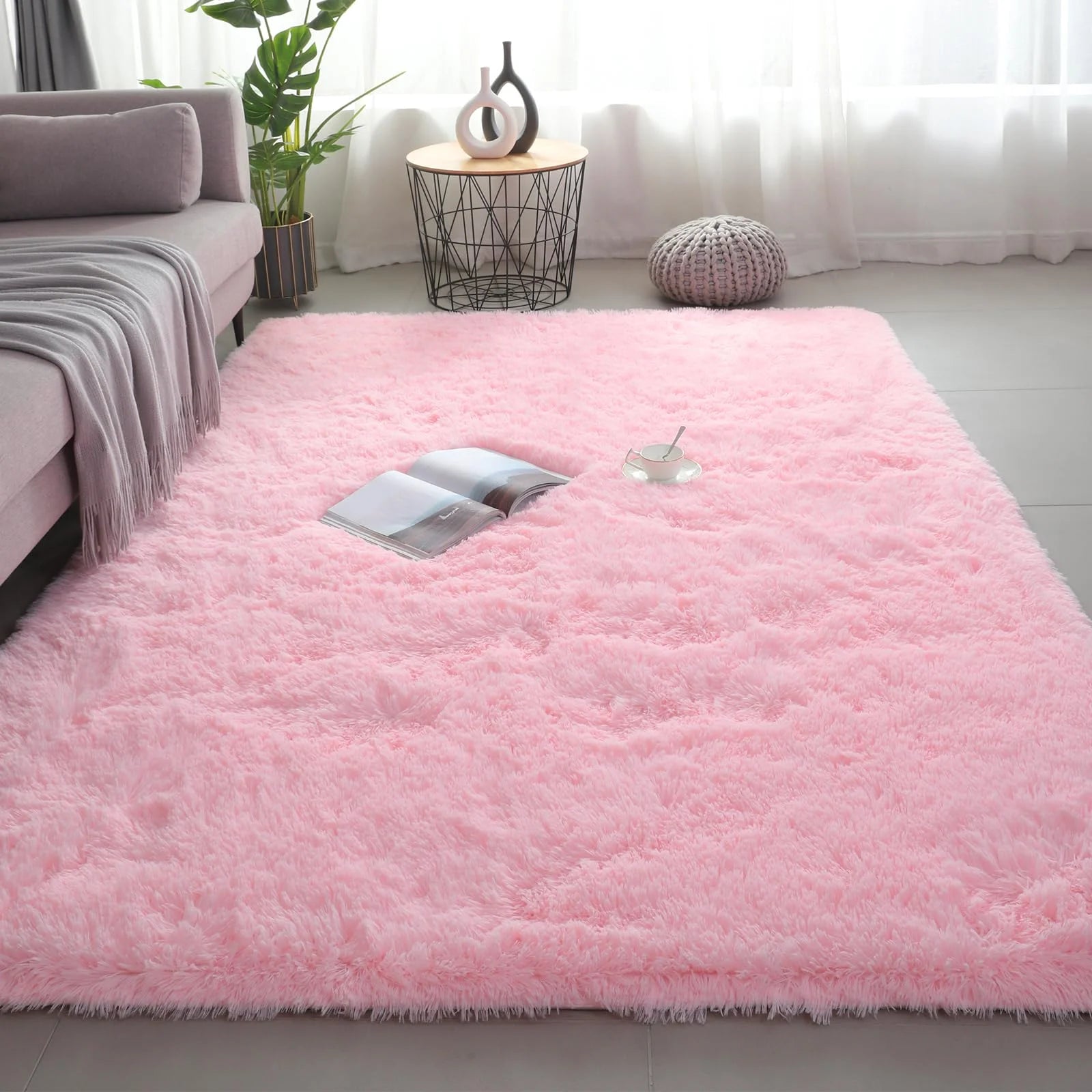VIKAMA Ultra-Soft Puffy Rug — Plush Floor Mat for Bedroom & Nursery