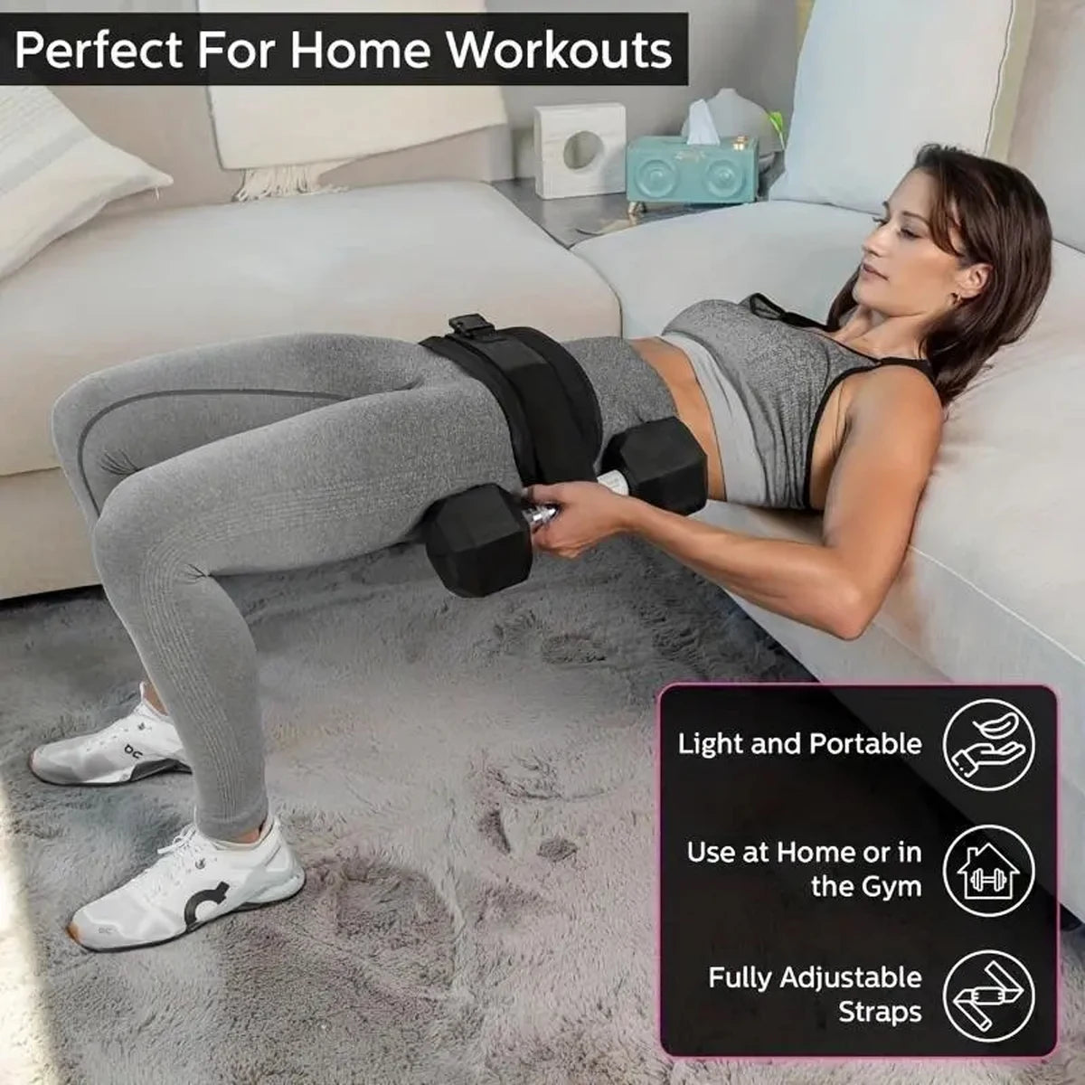 Adjustable Weighted Waist Belt — Strength Training & Hip Shaping Gear